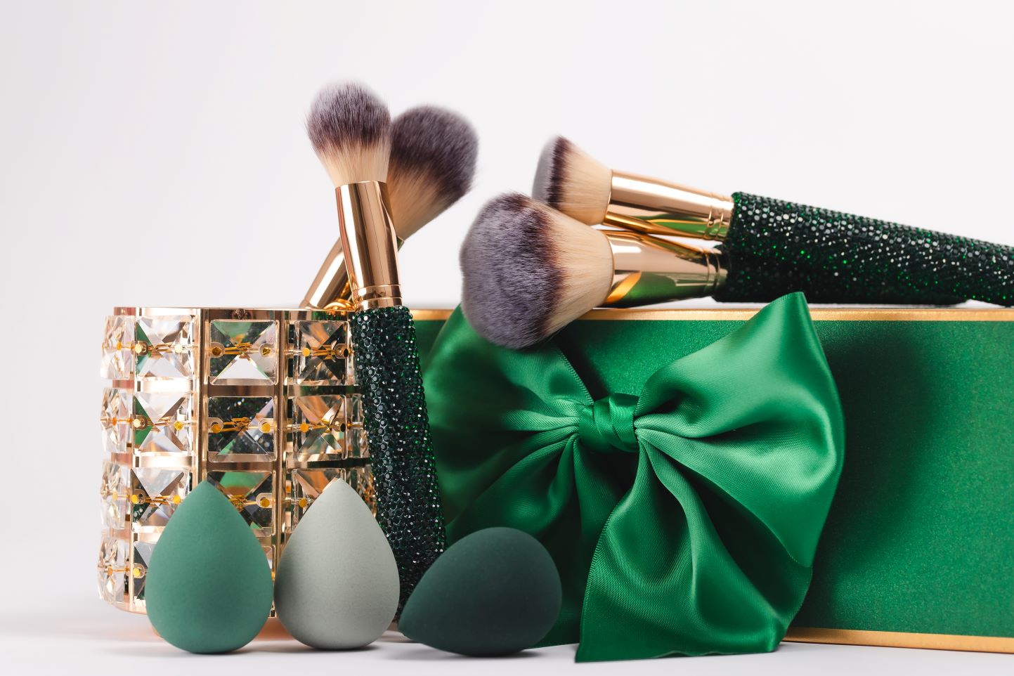 Emerald Glitz & Glam | 8pc Oversized Essential Brush Set