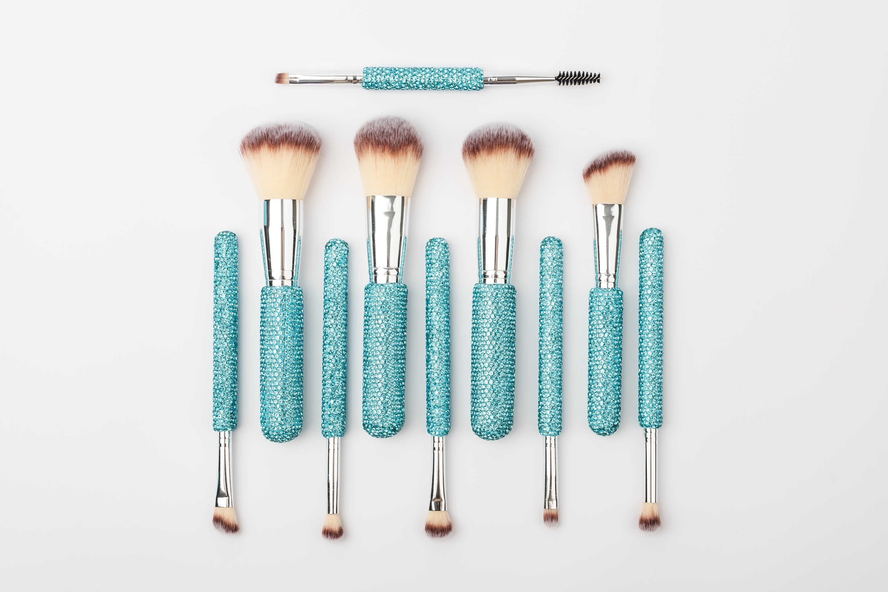 AQUAMARINE BLING Glitz & Glam | 13pc Makeup Brush Set |  GG4678
