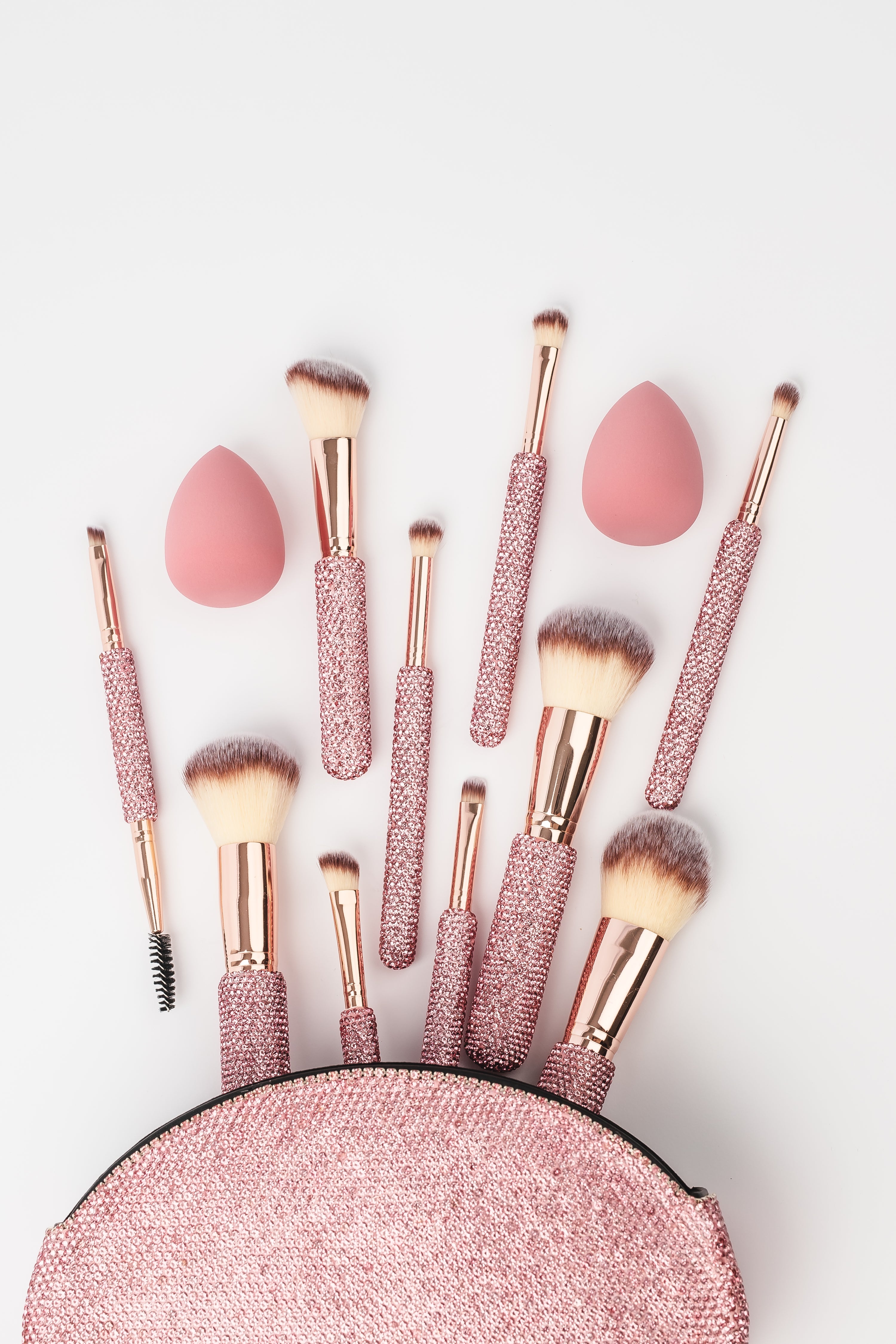 LIGHT ROSE BLING Glitz & Glam | 13pc Makeup Brush Set |  GG4867