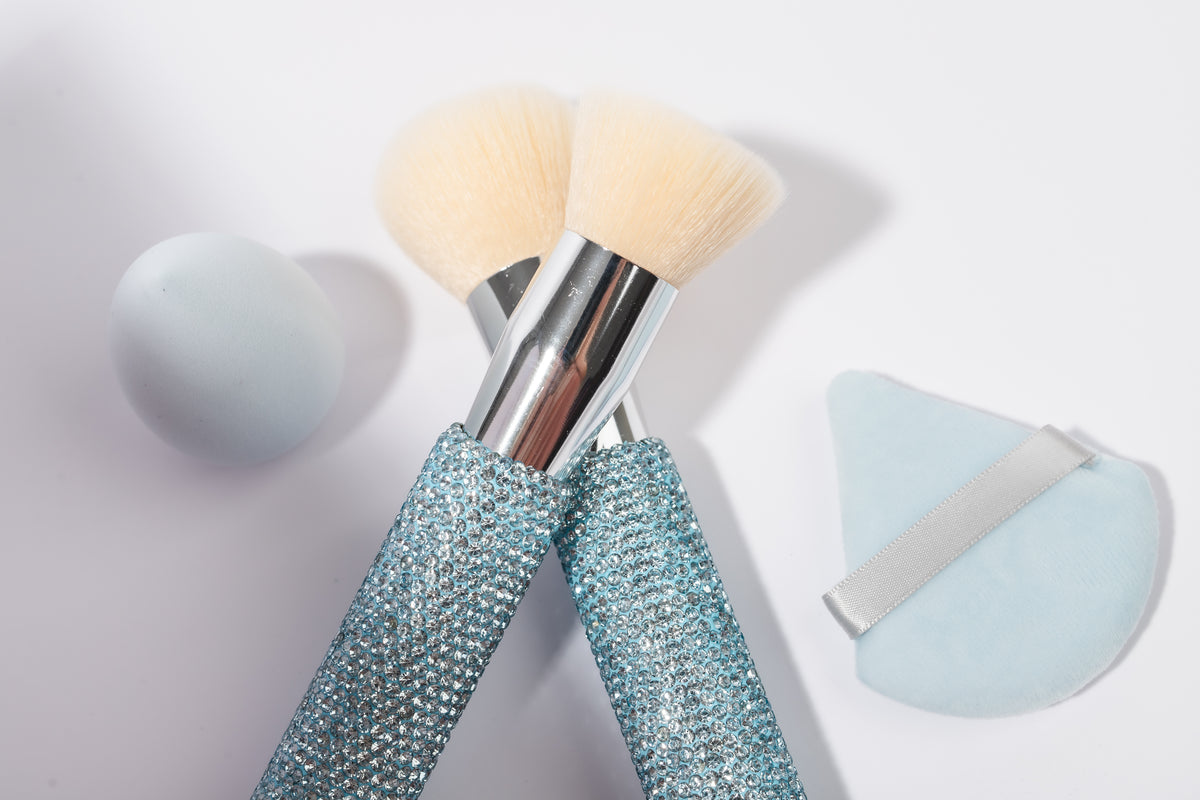 Icy Blue Glitz & Glam 4pc Kabuki Face Set GG18750, product photograph 179