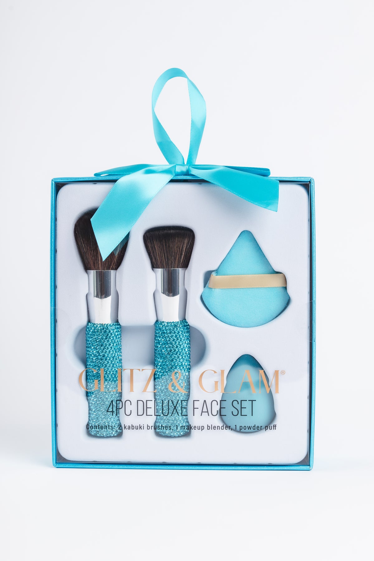 Aquamarine Glitz & Glam 4pc Kabuki Face Set GG18751, product photograph 144