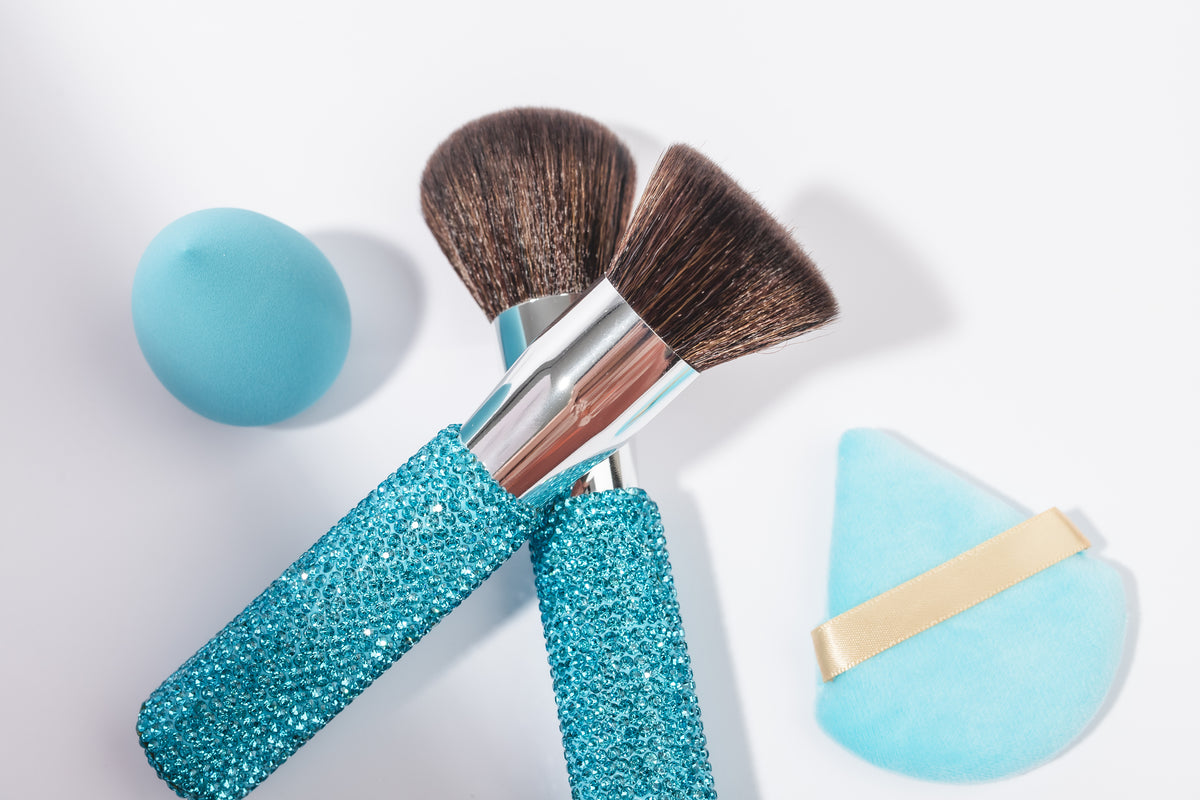 Aquamarine Glitz & Glam 4pc Kabuki Face Set GG18751, product photograph 152