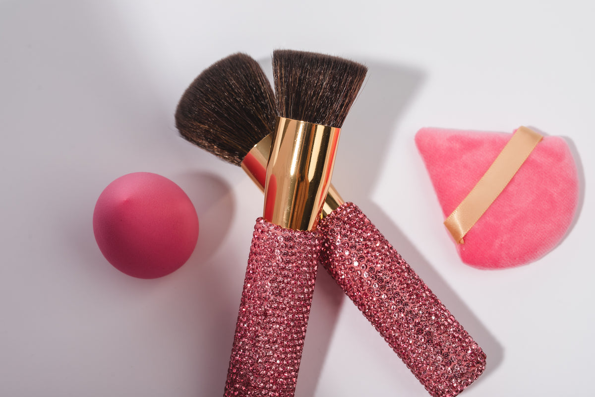 Ruby Pink Glitz & Glam 4pc Kabuki Face Set GG18752, product photograph 107