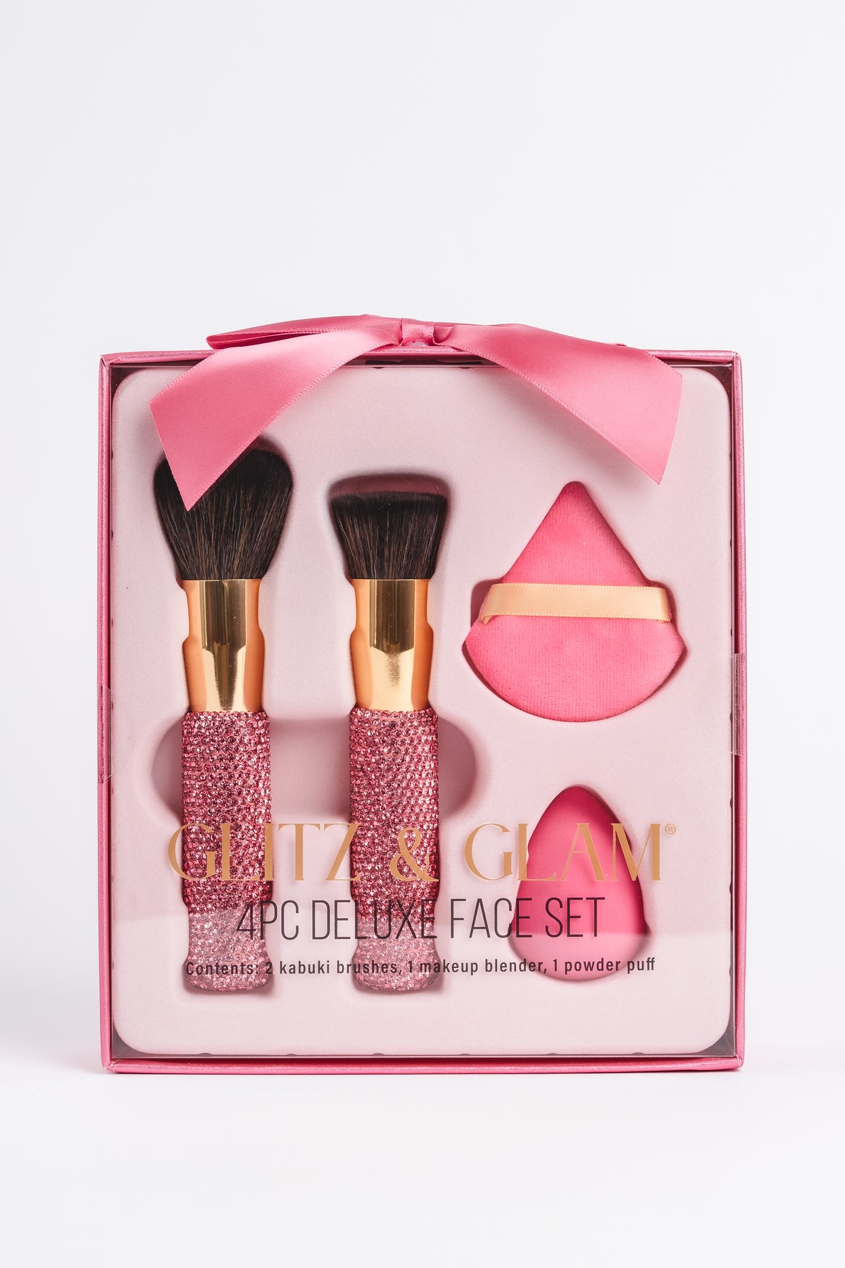 Ruby Pink Glitz & Glam 4pc Kabuki Face Set GG18752, product photograph 99