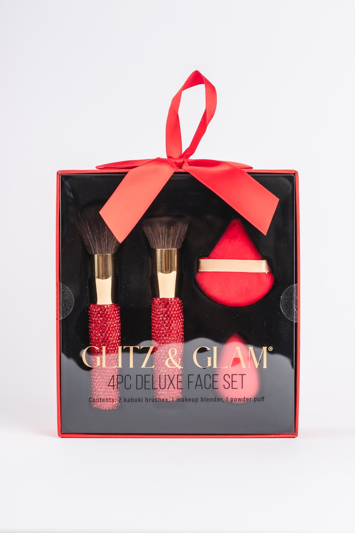 Red Glitz & Glam 4pc Kabuki Face Set GG26397, product photograph 153