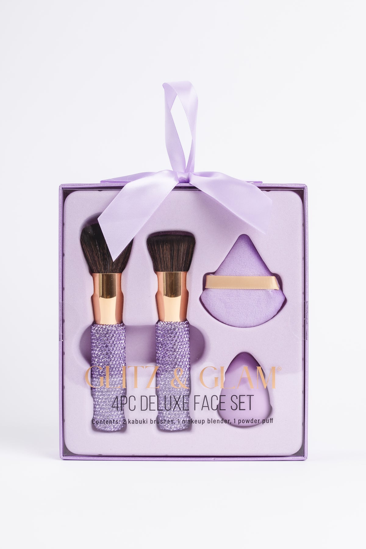 Light Purple Glitz & Glam 4pc Kabuki Face Set GG26399, product photograph 135