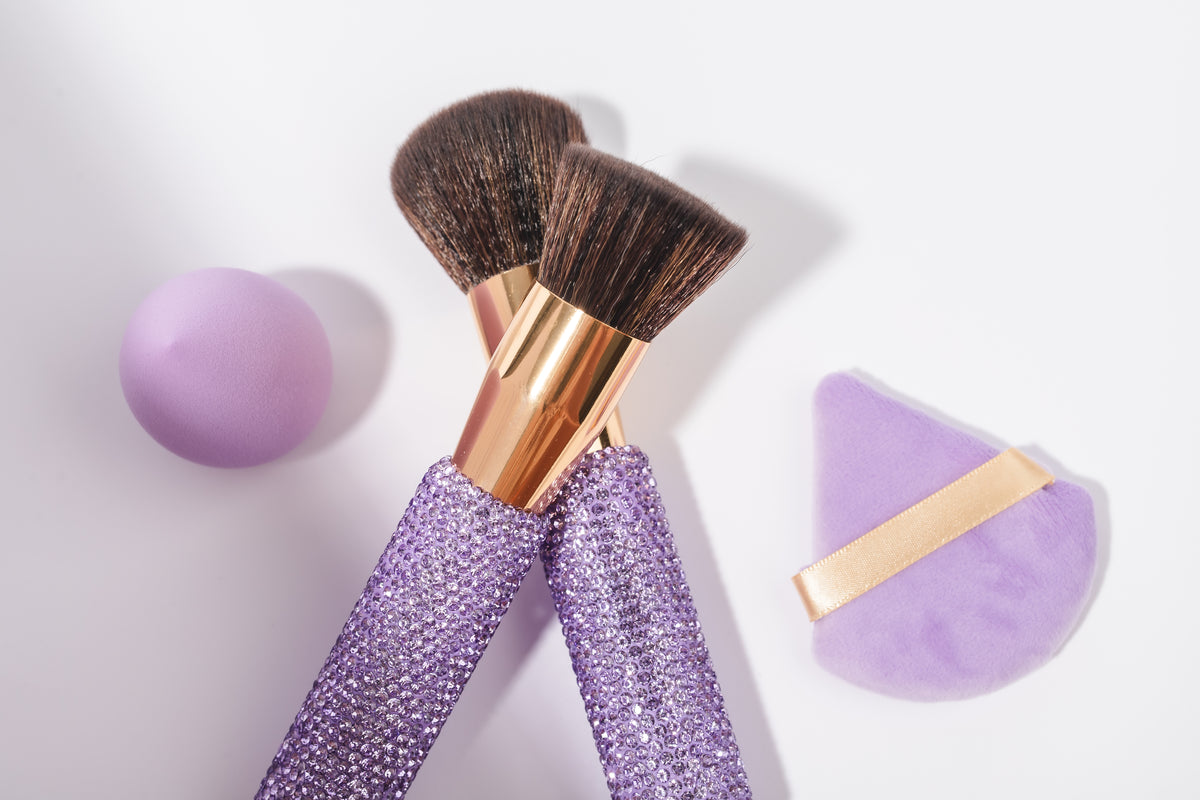 Light Purple Glitz & Glam 4pc Kabuki Face Set GG26399, product photograph 143