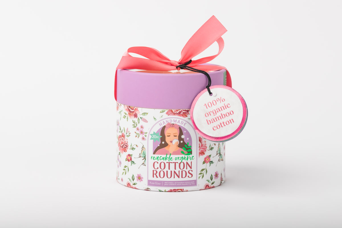 Nora Rose Reusable Organic Bamboo Cotton Makeup Remover Pads | Lilac Garden Floral