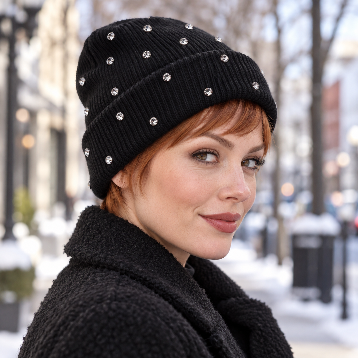 Rhinestone Beanie