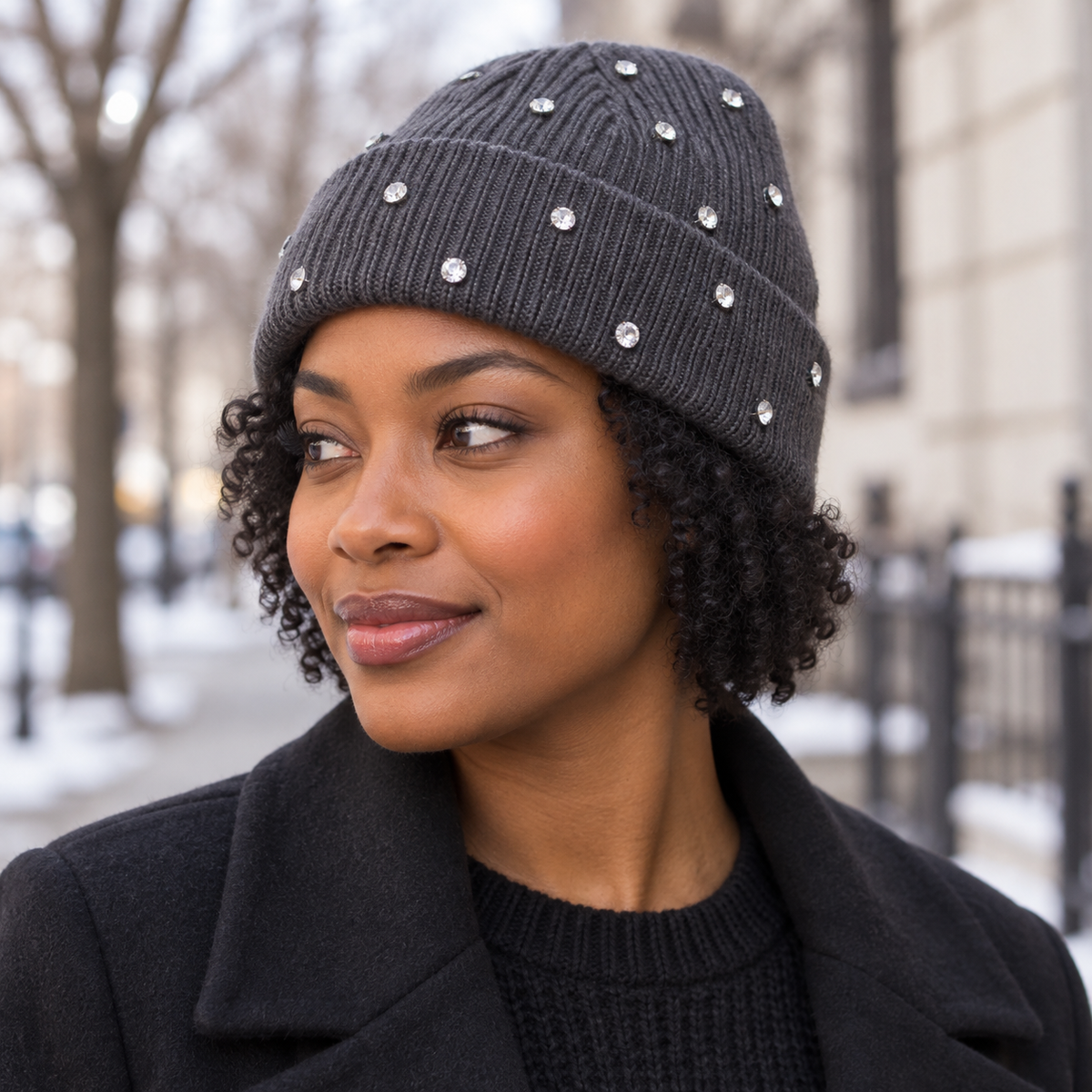 Rhinestone Beanie