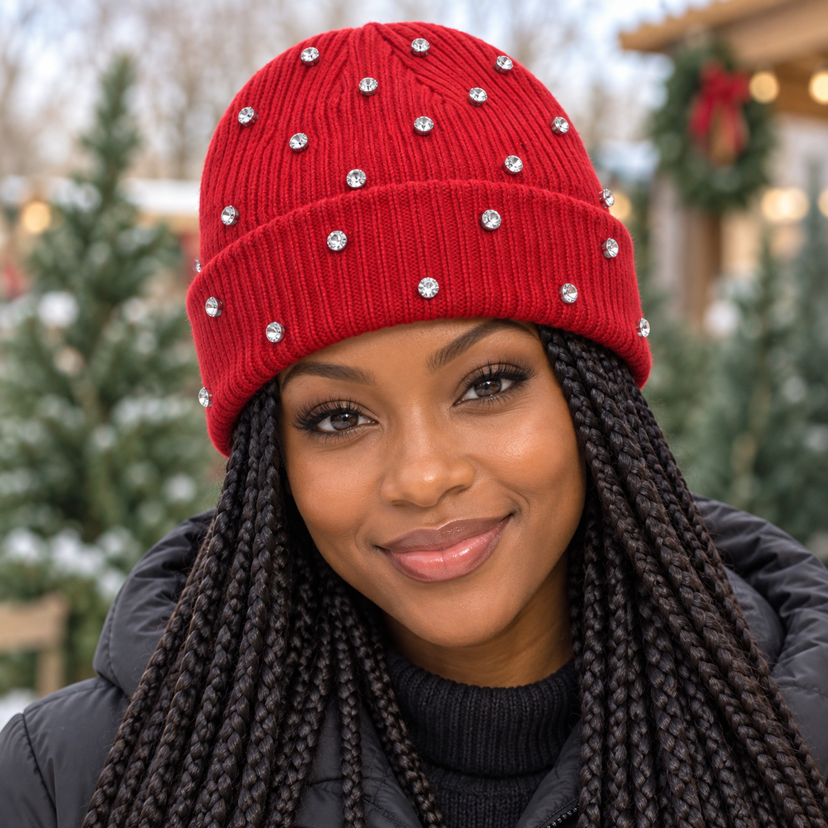Rhinestone Beanie