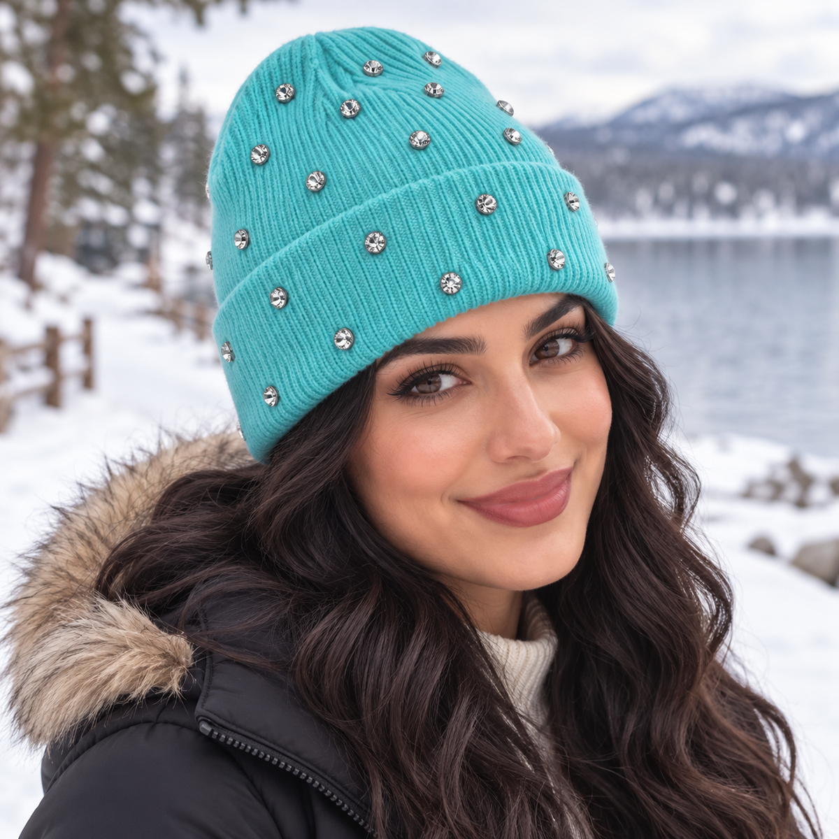 Rhinestone Beanie