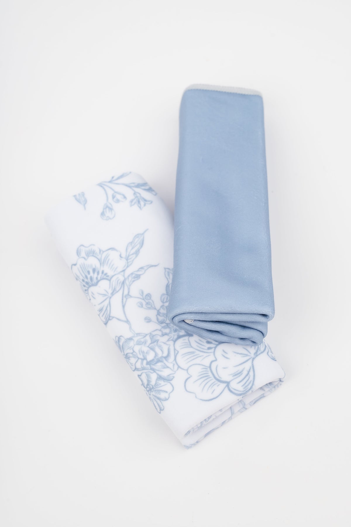 Blue Vintage Flowers and Birds: both folded beauty cloths