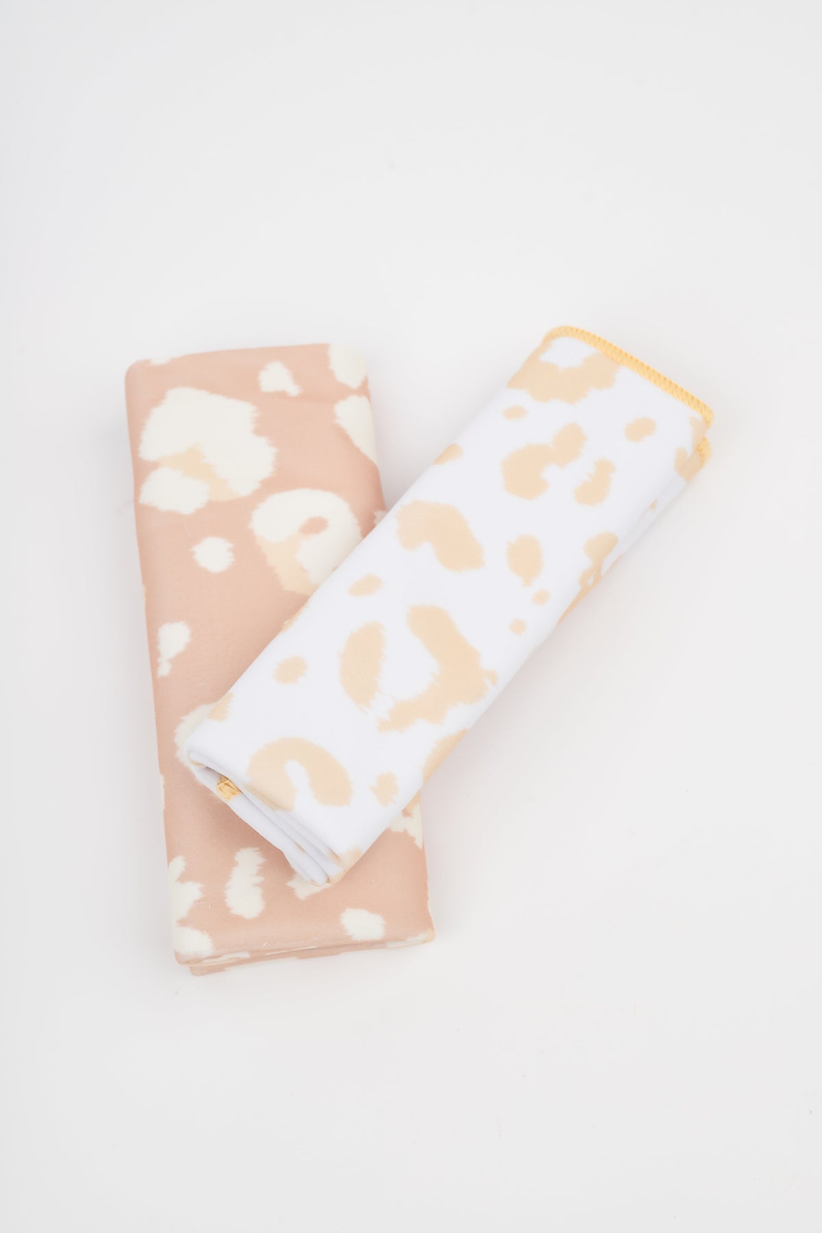 Neutral Cheetah: both folded beauty cloths