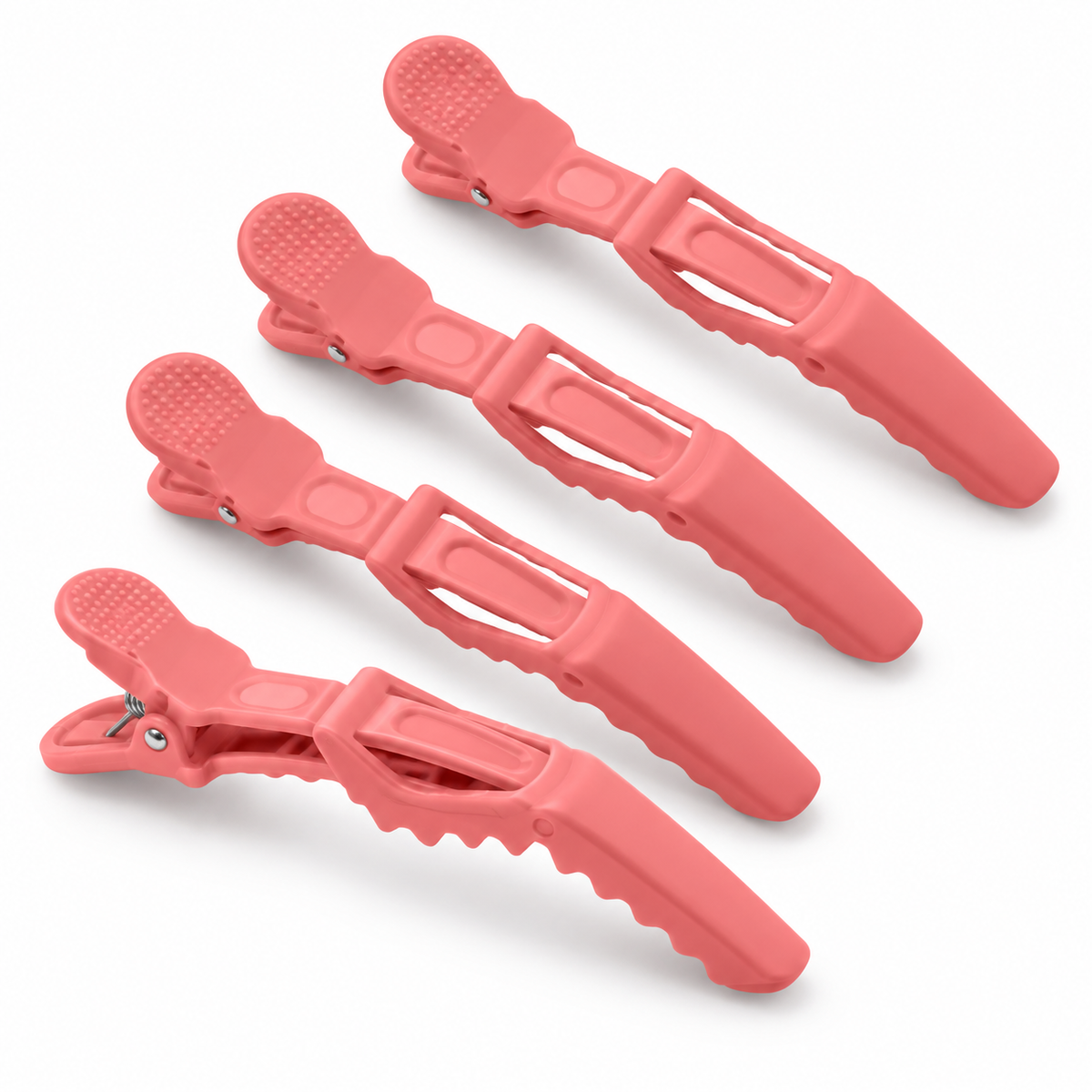 Four Coral & Boho Desert no-slip hair clips without packaging, SKU CL0938