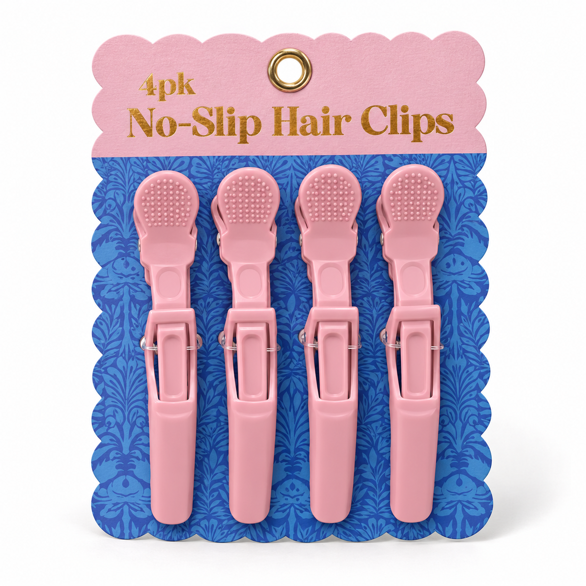 CL0939 Dusty Pink and Modern Crab clips in retail packaging