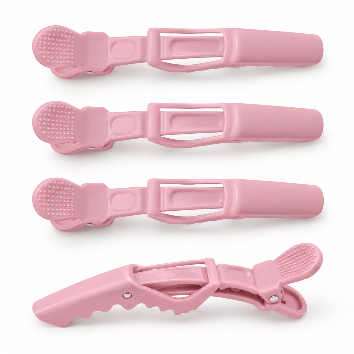 CL0939 Dusty Pink and Modern Crab, four no-slip hair clips