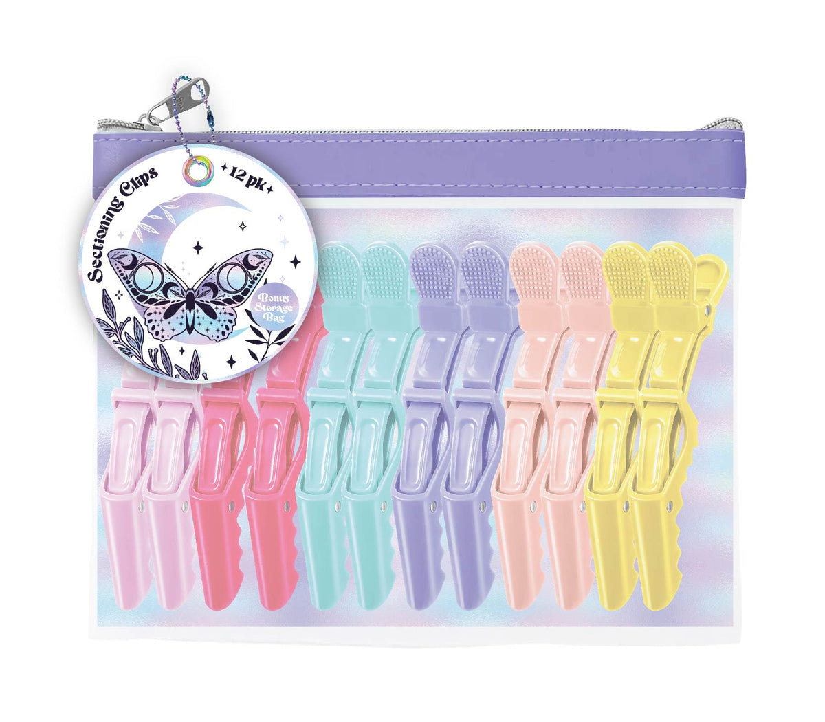 DylanDemi Sectioning Clips with Bag | Brights (12 Pack) product photo