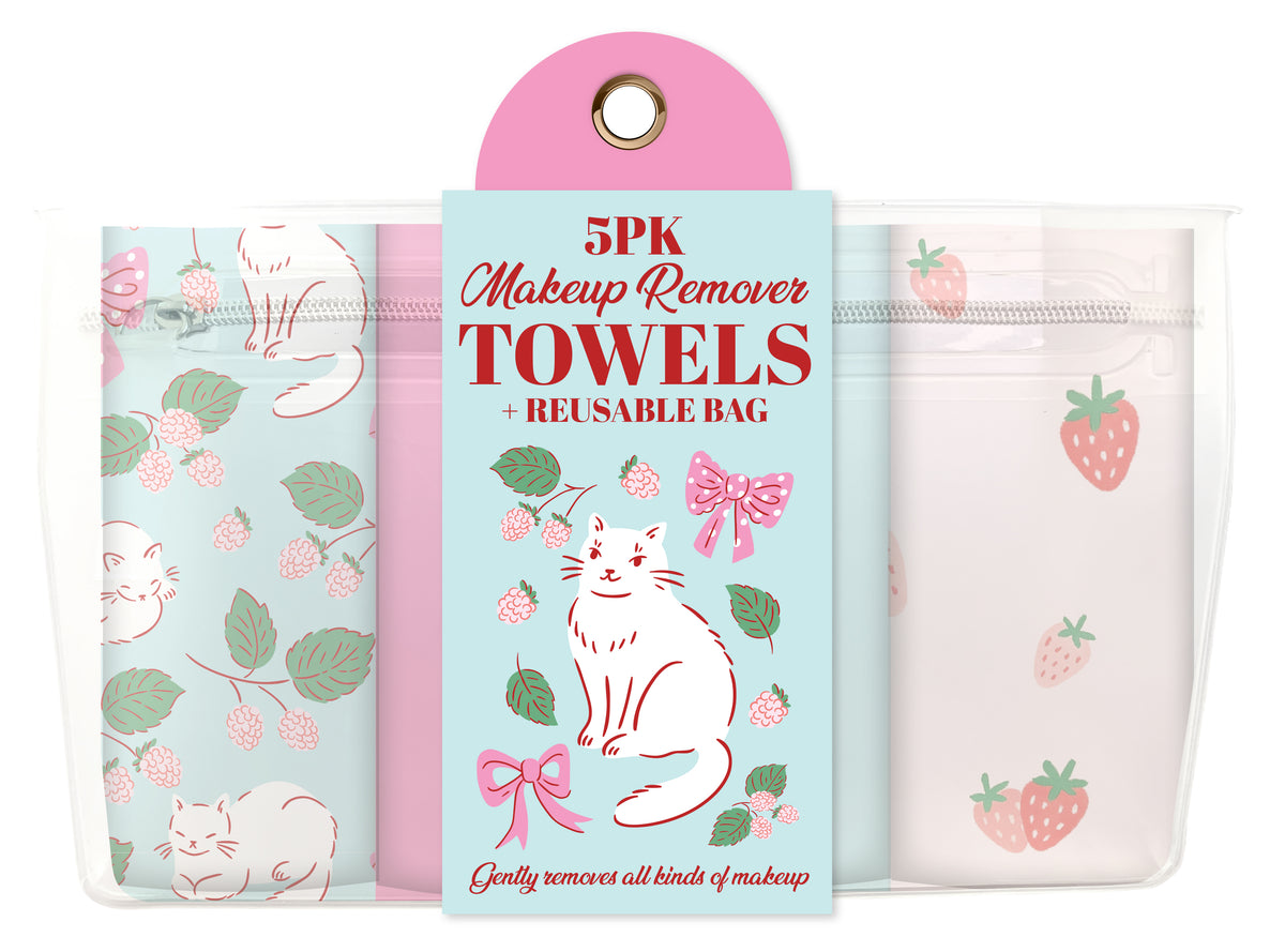 Makeup Remover Towels | Coquette Cat (5 Pack) product photo