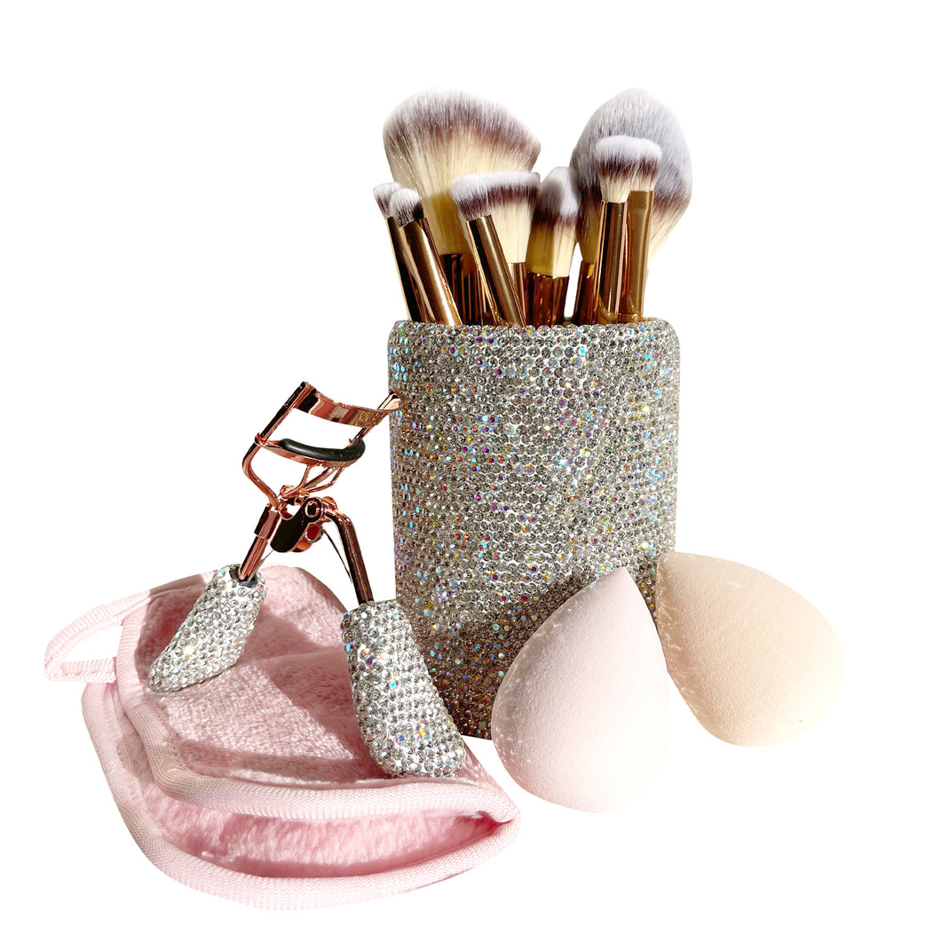 SILVER Glitz & Glam | 28pc Essentials Collection Brush Set | MU8811